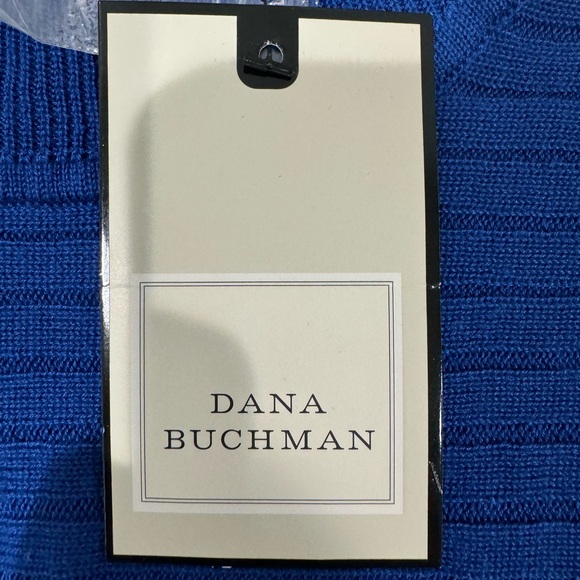 Dana Buchman Sleeveless Cobalt Blue Acrylic Mockneck Top Size S New With Tags - Picture 13 of 14
